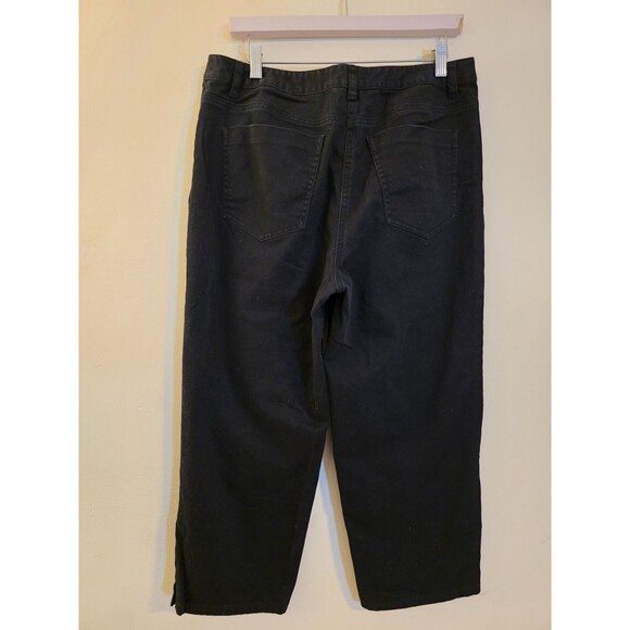 Talbots Women's Size 12 Stretch Black High-Rise Cropped Jeans - Picture 2 of 6